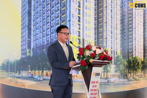 Chủ tịch HĐQT Tập đoàn Bcons phát biểu trong sự kiện