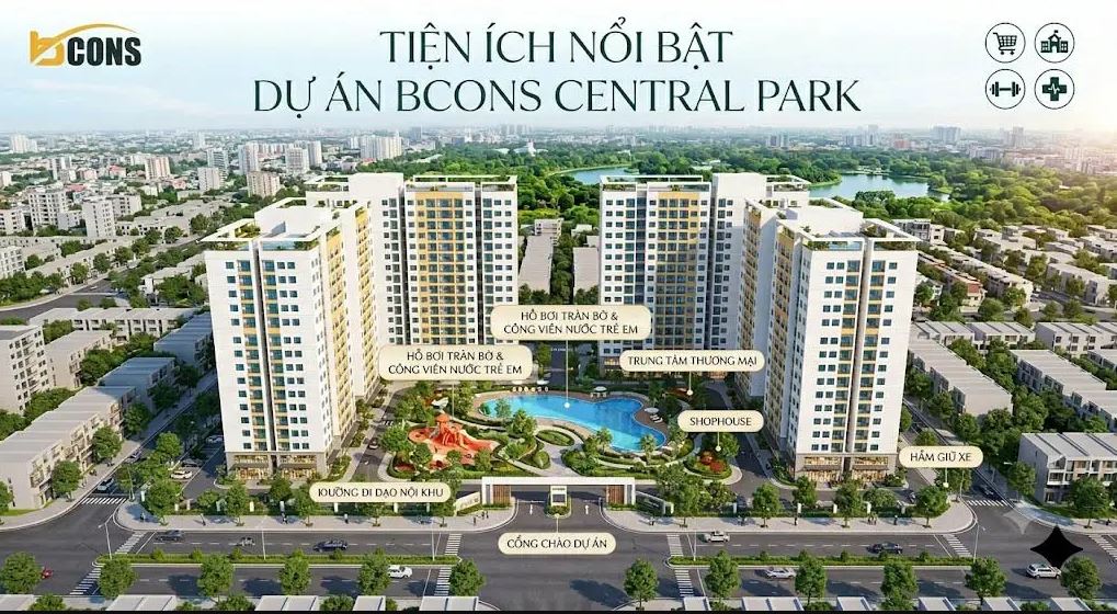 Bcons Central Park - Tuyệt phẩm căn hộ chạm xanh toàn diện